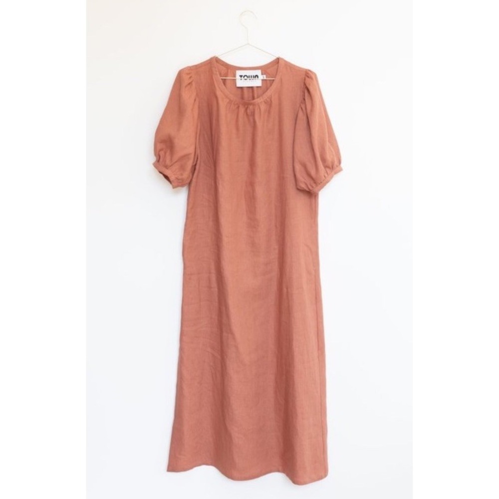 Town Clothes dress‎ portobello clay Orange Size S Linen rudy Jude  Loganlook - Picture 2 of 11